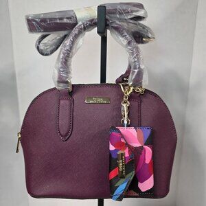 NWT Bordeaux Color Trina Turk Tote/Shoulder Bag w/ Coin Purse attached